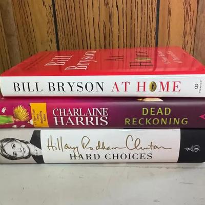 Three Autographed Books: Hilary Clinton, Bill Bryson & Charlaine Harris