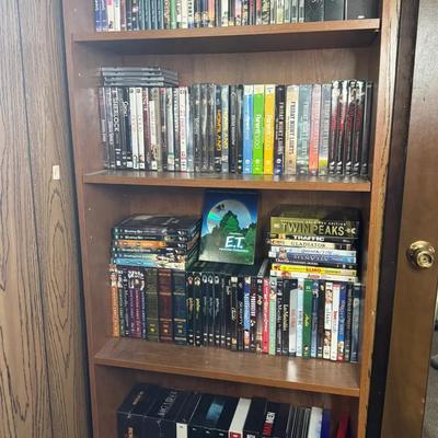 DVD Collection With Bookshelf