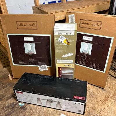 New In Box Bathroom Light Fixtures And Mirrors