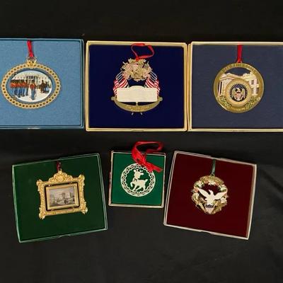 White House Historical Association Christmas Ornaments And Lenox Reindeer