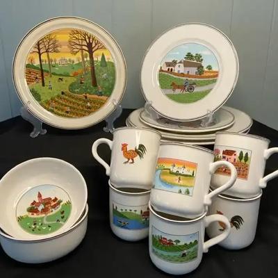 Villeroy & Boch Dish Set Design Naïf Village Gerard Laplau 