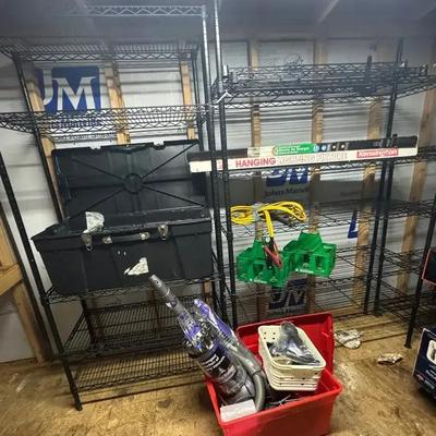 Two Modular Wall Racks, Dyson Vaccuum, Toolbox & More