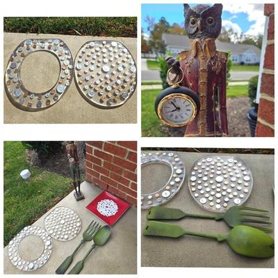 Coins Toilet Seat, Owl Figurine, Whimsical Decor
