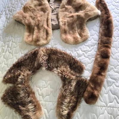 Real Fur Wraps Stoles Vintage Luxury Garments