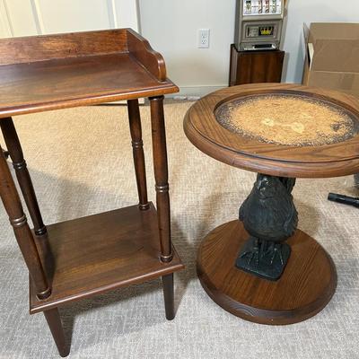 Round Rooster Table And Small Side Table 