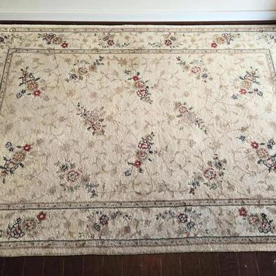Wool Area Rug Floral Vintage  72" L × 49" W