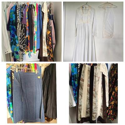 Women's Vintage Clothing: Wedding Gown, Suede, Silk