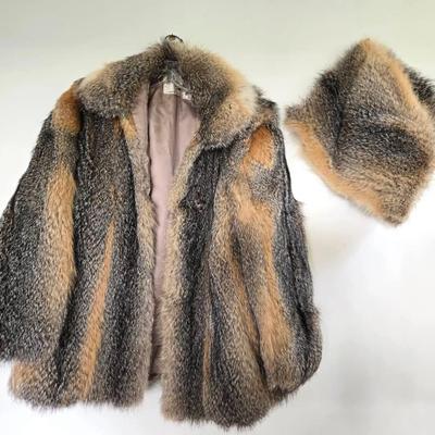 Clearfield Furs PA Real Fur Jacket & Hat Vintage 