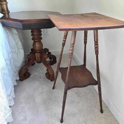 2 Vintage Wooden Side Tables