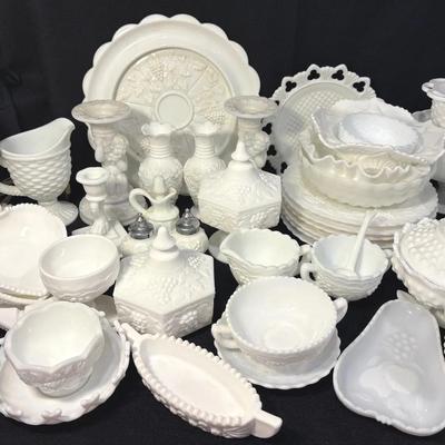 Assortment Of Vintage Milkglass Dishes