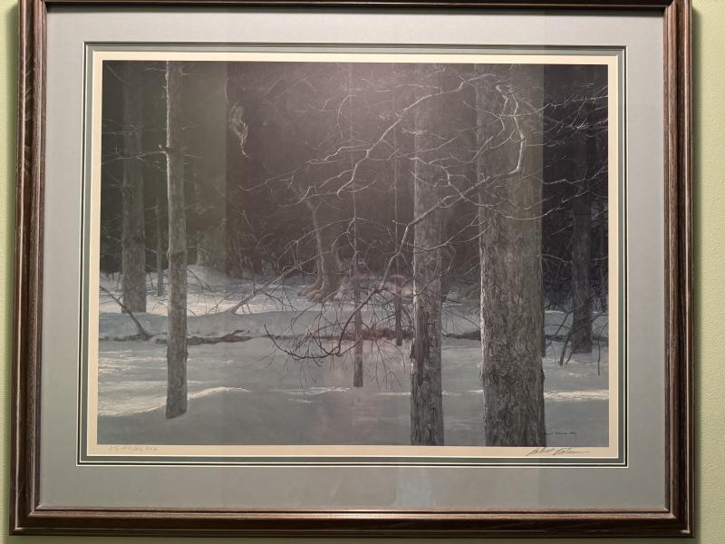 Sale Photo Thumbnail #33: Robert Bateman signed & numbered art “Midnight Black Wolf”