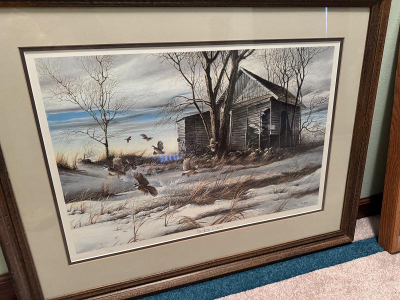 Sale Photo Thumbnail #36: Terry Redlin “Broken Cover” Framed Art