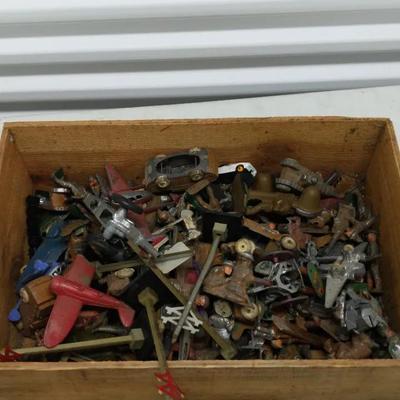 Box of Antique Metal Toys