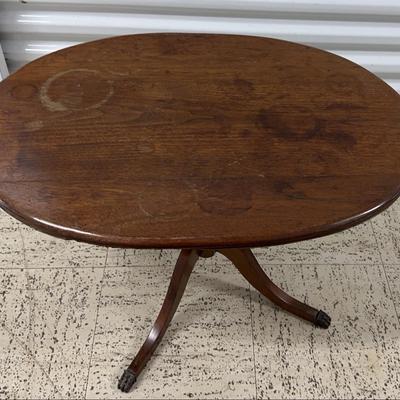Antique Mahogany Oval Side Lamp Table