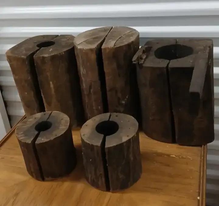 Wood Glassblowing Molds (5 pieces)