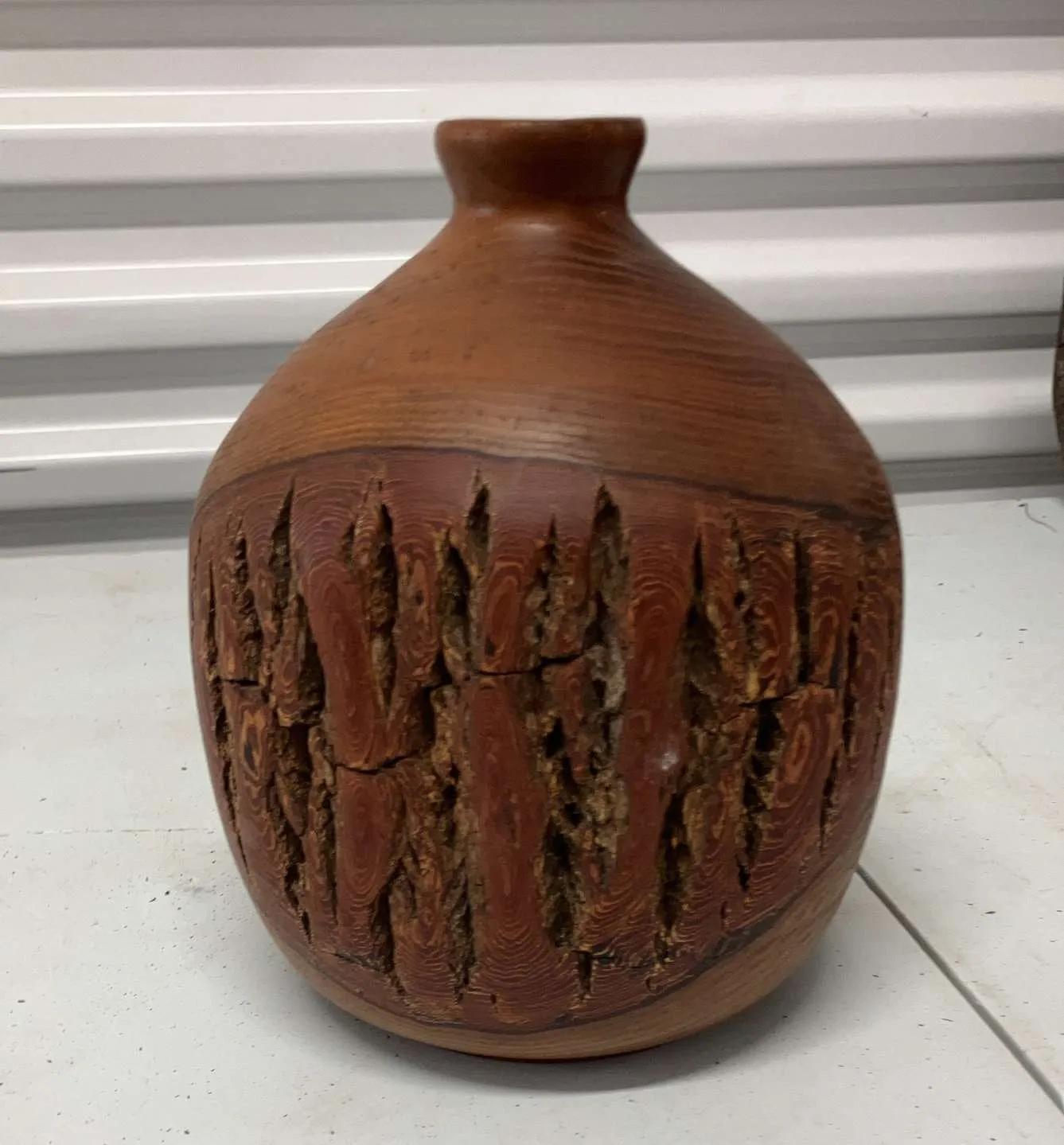 Handcrafted Sassafras Wood Vase