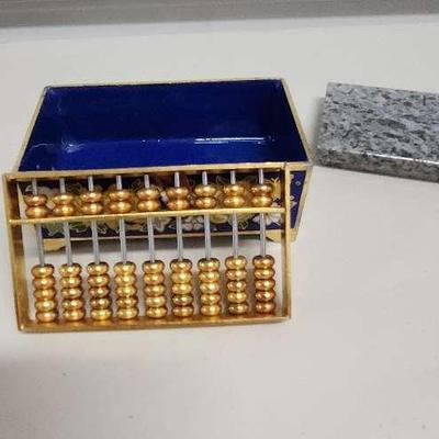 Cloisonne Trinket Box W/ Abacus