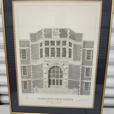 William D. Goebel "Charleston High School" Signed/Numbered Framed Print