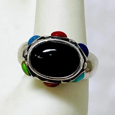 Sterling Made In Thailand Multi-Stone Ring