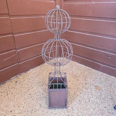 Lot #68 - Metal Double Bob Topiary Trellis Plant Climber