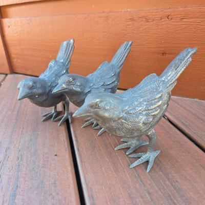 Lot #18 - Three Cast Metal Bird Figurines