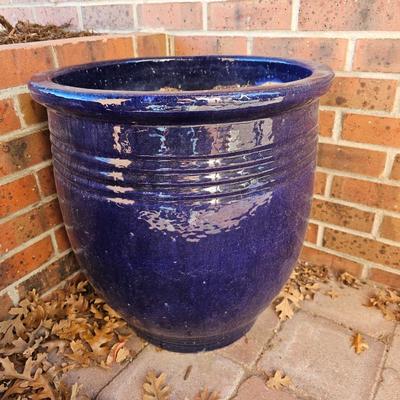 Lot #88 - Cobalt Blue Glazed Outdoor Planter