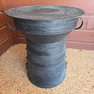Lot #62 - Thai Bronze Rain Drum Side Table