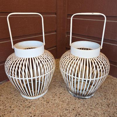 Lot #65 - Birdcage Hanging Metal Candle Holders