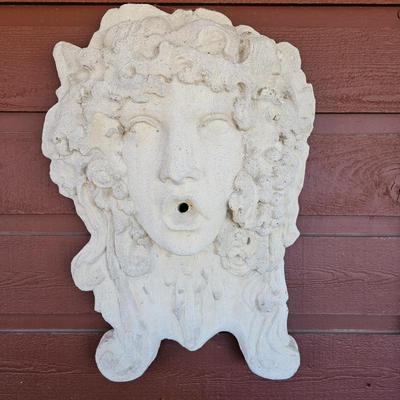 Lot #53 - Bacchus God of Wine Cast Stone Wall Ornament or Fountain Mask.