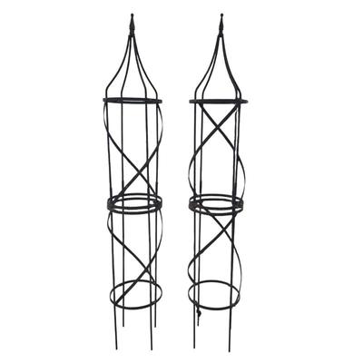 Lot #117 - Two Steel Garden Obelisk Trellis For Climbing Plants