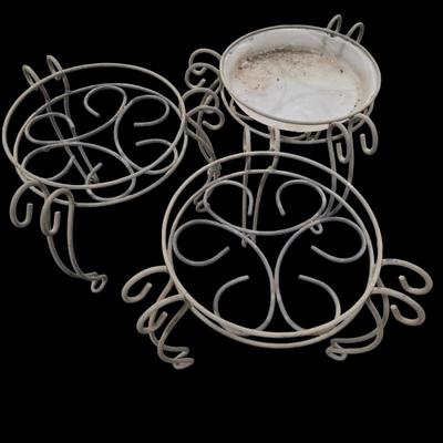 Lot #130 - Wrought Iron Plant Stands