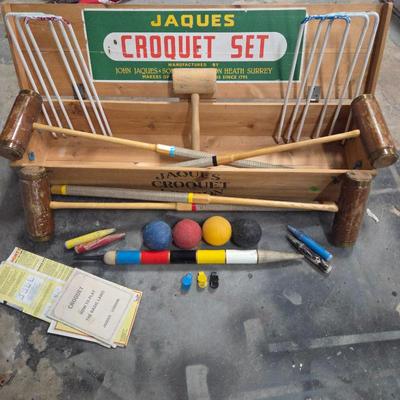 Lot #164 - Harrods London Jacques Croquet Set