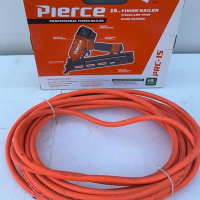 Pierce 15ga Finish Nailer + Hose 