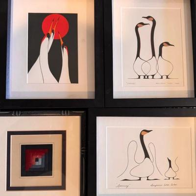 Framed Art Prints with Birds And Amish Quilt
