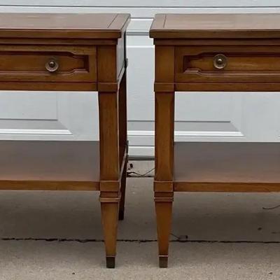 Pair of Drexel Mahogany Nightstands