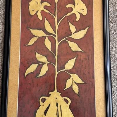 Framed Flower Inlay Art Print