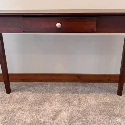 Console Table with Drawer, Walnut Finish