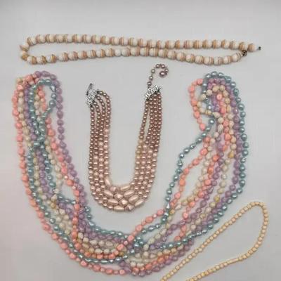 Assorted Beaded Necklaces, Qty 7