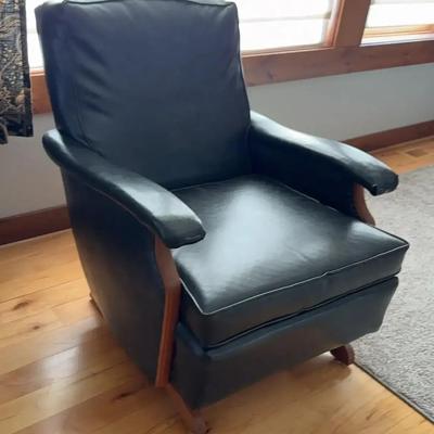 Faux Leather Rocking Chair