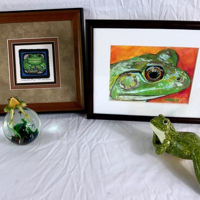 Assorted Frog Figurines & Garden Accents