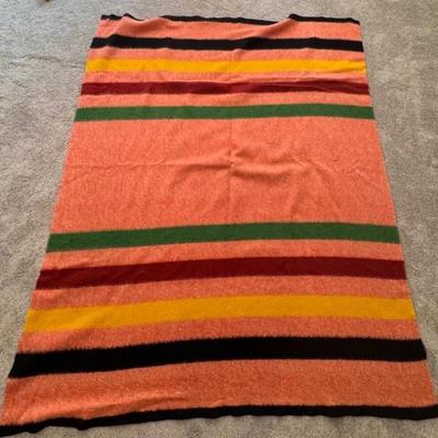 Vintage Striped Wool Blanket
