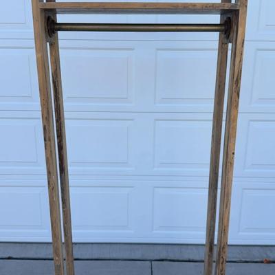 Rustic Wood Clothing Rack 