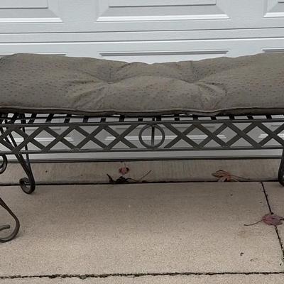 Wrought Iron Patio Bench 