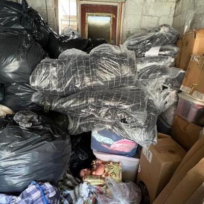 Bags of clothes. 