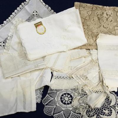 Vintage Linens, Napkins, Runners, Doilies & More