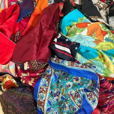 Silk Scarves, Vintage, 24 Pcs
