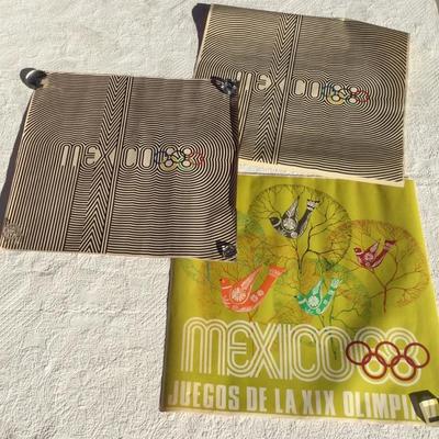 Vintage 1968 Mexico City XIX Olympiad Posters, Vintage, 3 Pcs