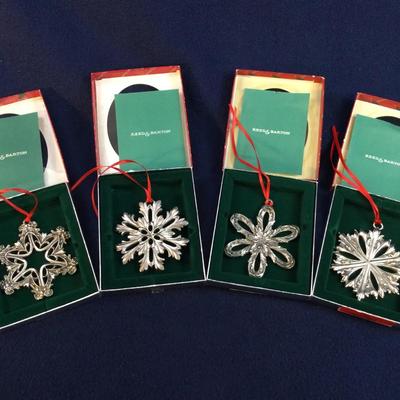Reed & Barton Snowflake Ornament Collectables (4pcs)