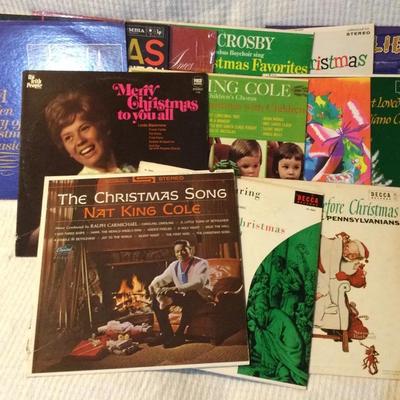 Christmas Assorted Vinyal Records 13 Pc.