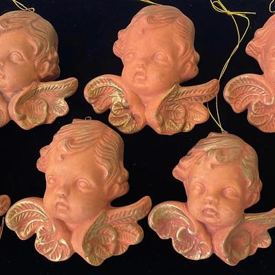 Terracotta Cherub Ornaments, 7pcs